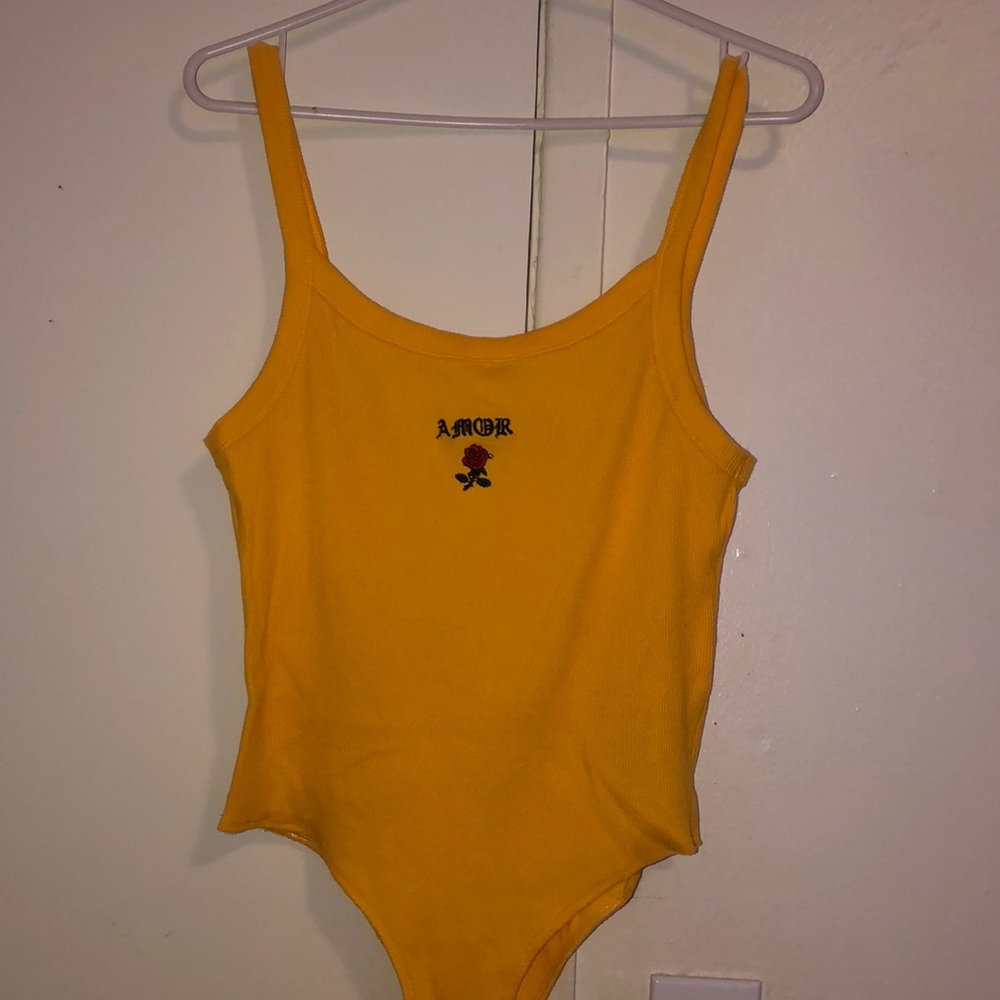 Yellow bodysuit